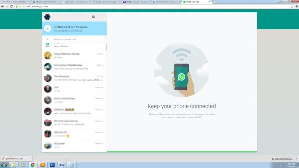 whatsapp on PC